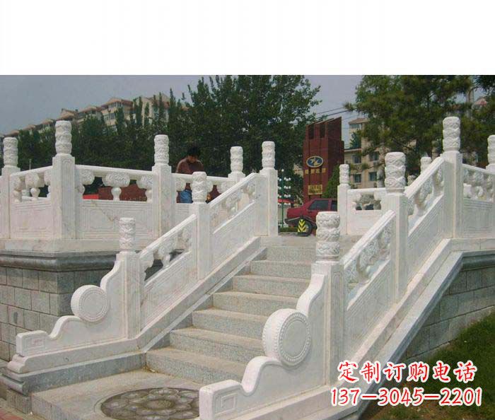 上海公园石栏板大理石雕塑