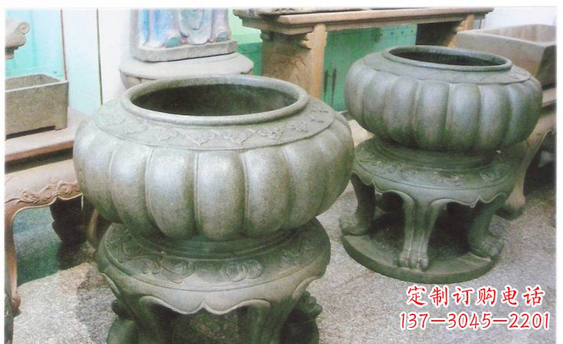 上海铜质公园水缸雕塑