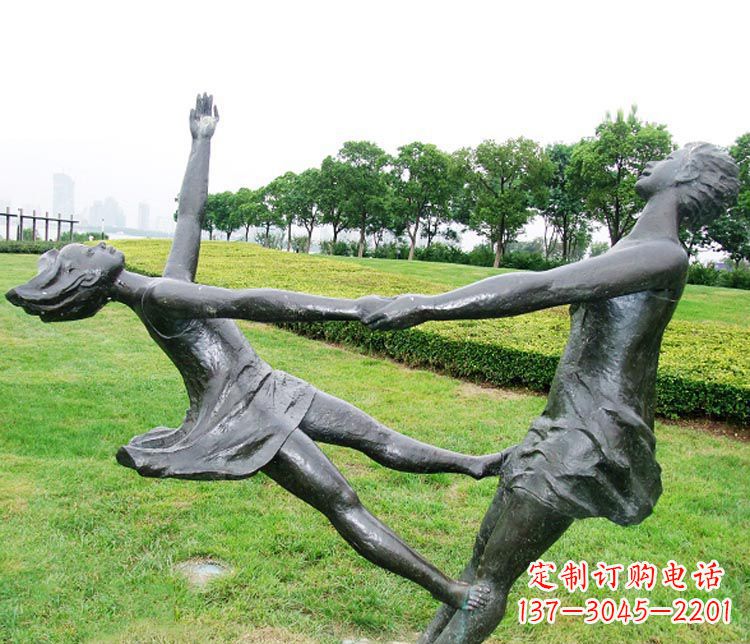 上海中领雕塑定制风姿绰约的女孩铜雕