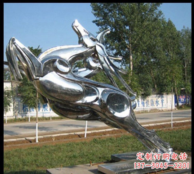 上海梅花鹿不锈钢雕塑新美的精美装饰