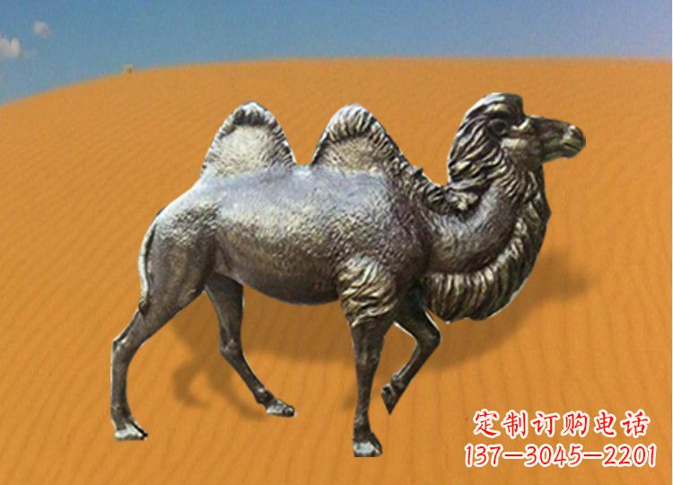 上海公园装饰精美铜骆驼雕塑