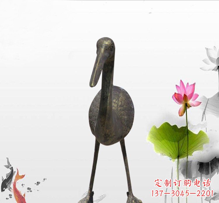 上海高品质铜制仙鹤雕塑