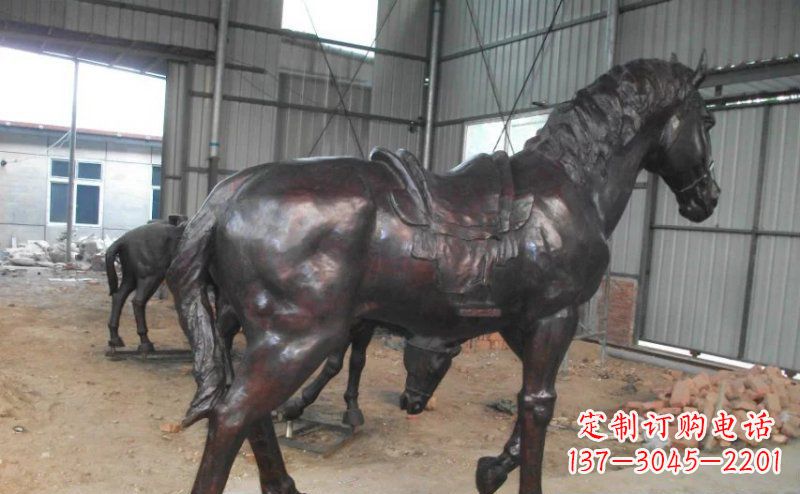 上海公园铜马动物铜雕