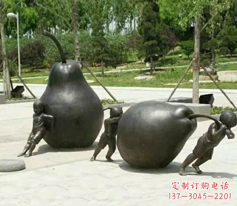 上海迷人的孩童铜雕