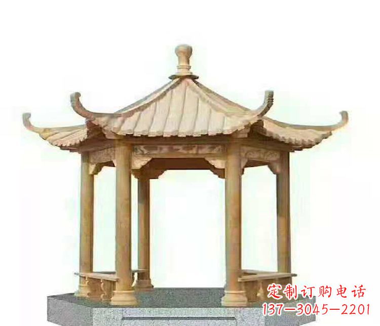 上海晚霞凉亭石雕