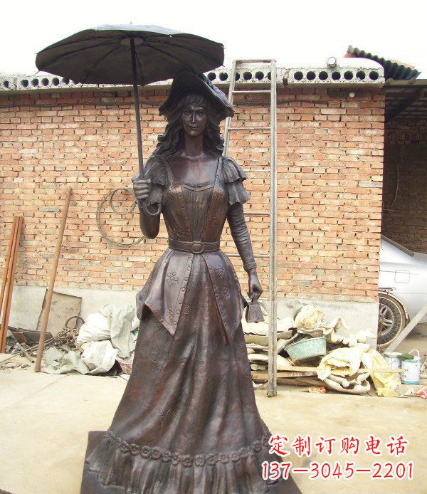 上海公园西洋美女人物铜雕