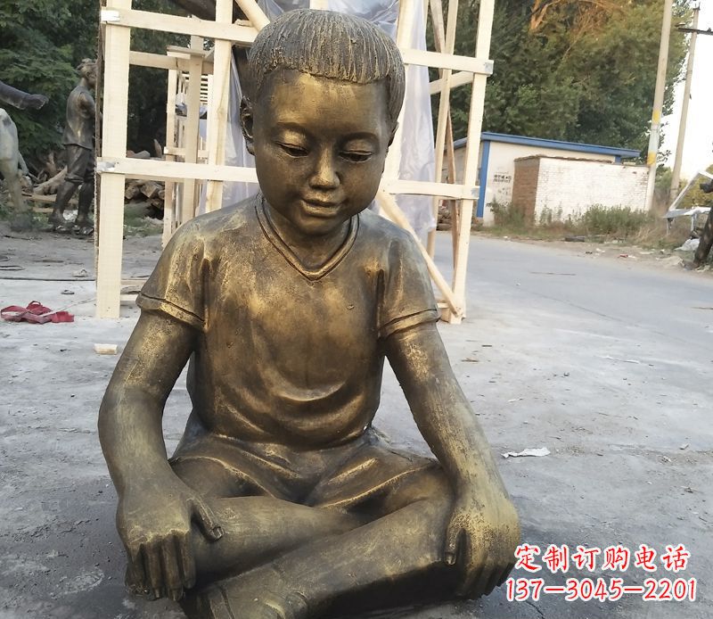 上海孩子们的梦想-铜质儿童雕塑