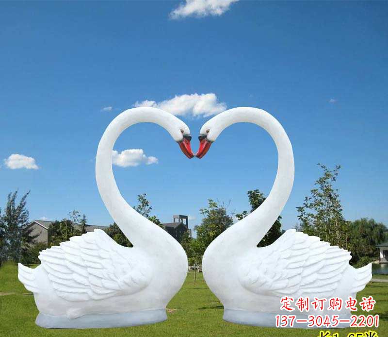 上海玻璃钢仿真天鹅雕塑