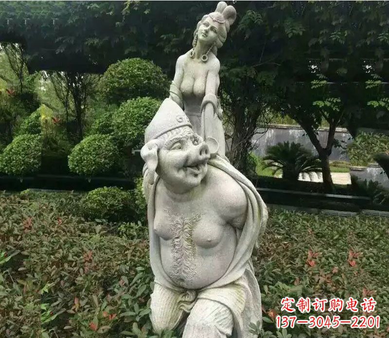上海纪念猪八戒，收藏高端石雕猪八戒塑像
