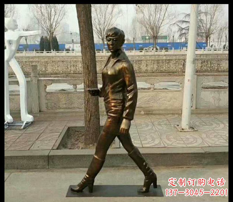 上海中领雕塑为您打造优雅铜女孩雕像