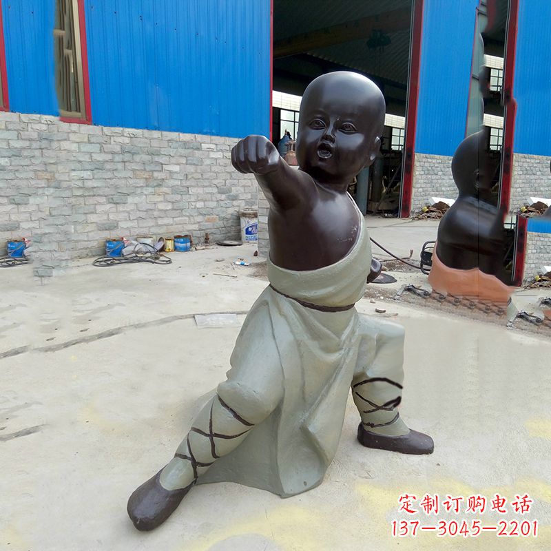 上海精致和尚铜雕塑