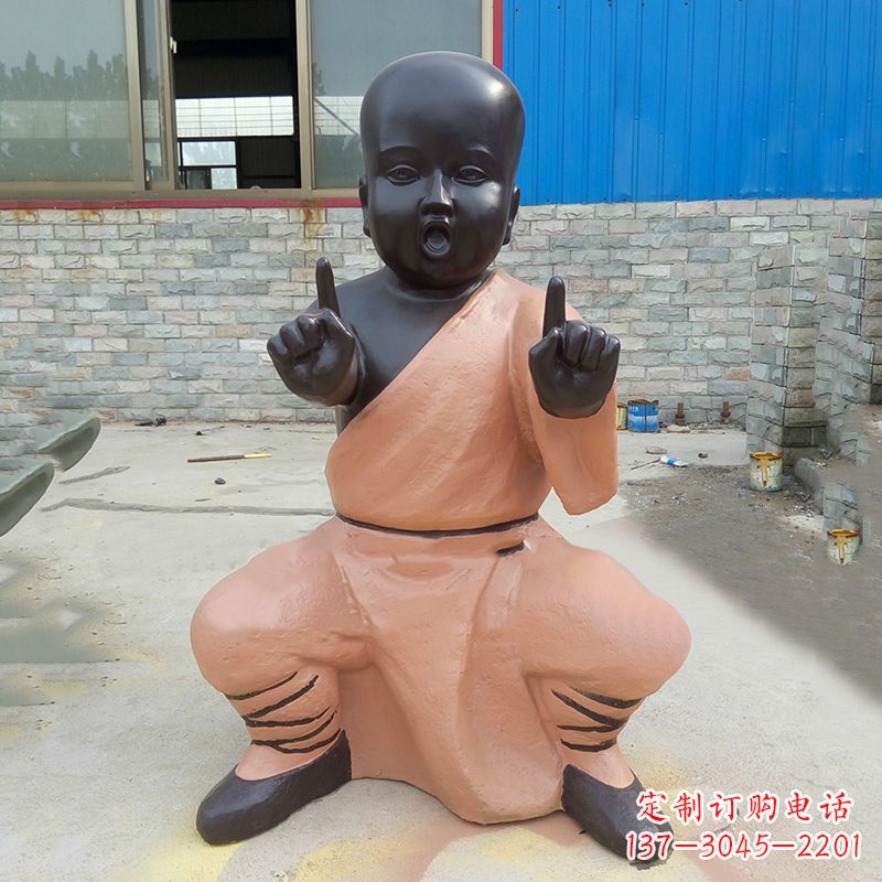 上海铜雕功夫小和尚