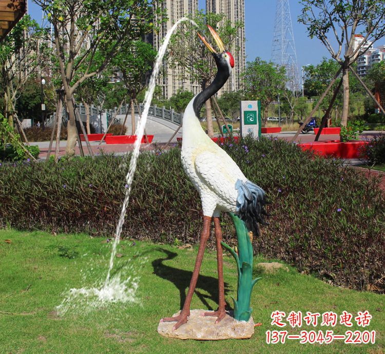上海精美雕塑仿真仙鹤动物雕塑