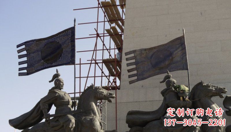 上海古代将军景区铜雕