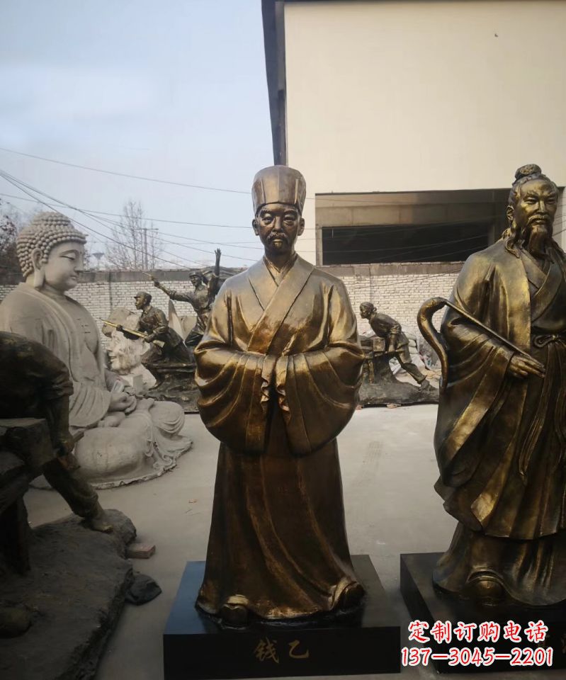 上海古代名人精美铜雕