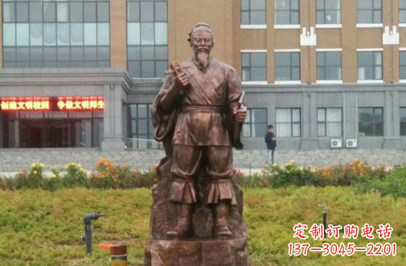 上海传承古代名人铜雕——鲁班雕像