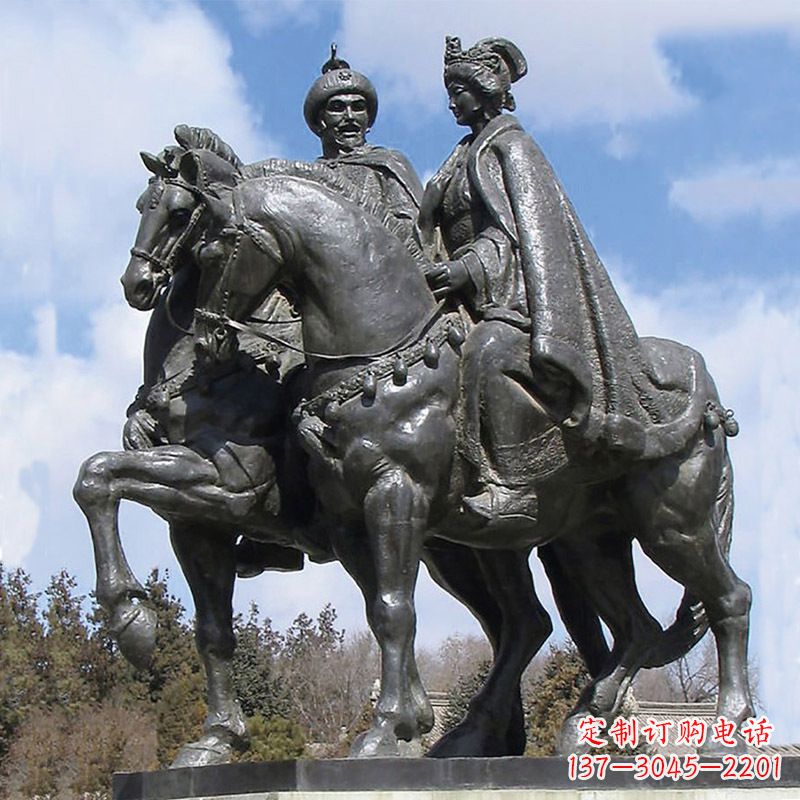 上海古代风采:王昭君骑马雕塑