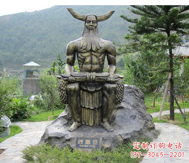 上海传承古代文明,为家居装饰点缀伏羲铜雕