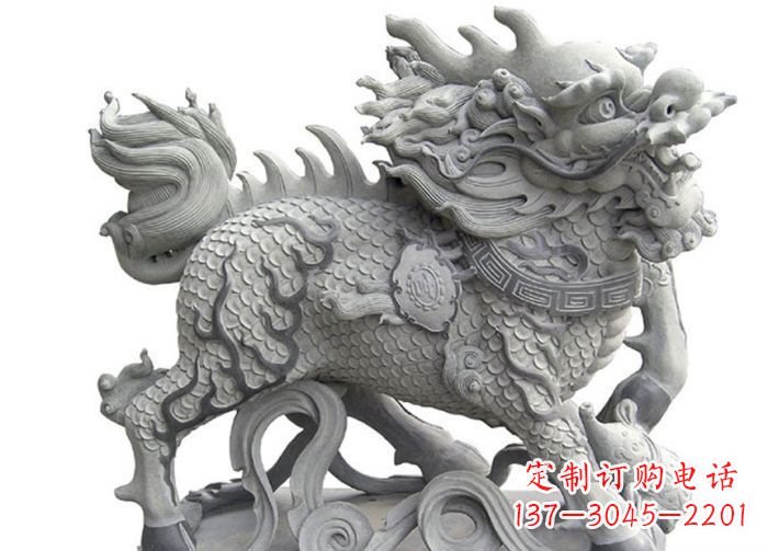 上海中领雕塑|精美古典麒麟雕塑