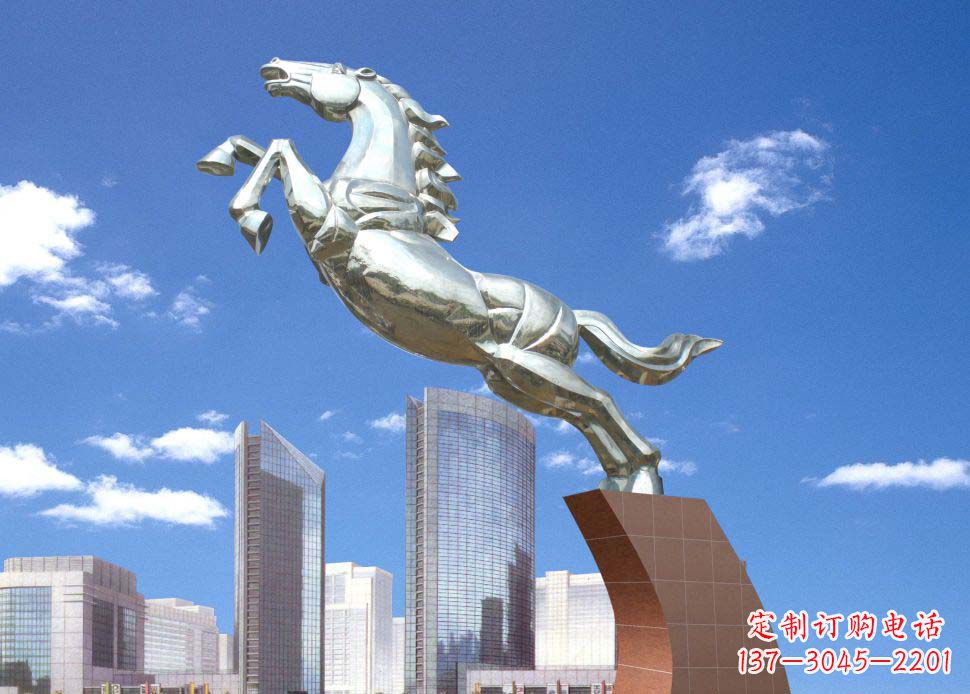 上海全新不锈钢奔马雕塑