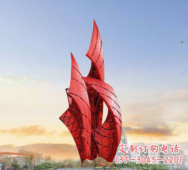 上海不锈钢抽象船帆雕塑