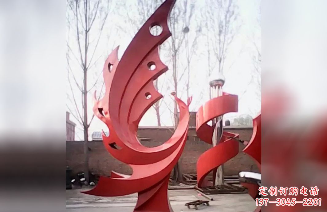 上海中领雕塑凤凰抽象不锈钢雕塑
