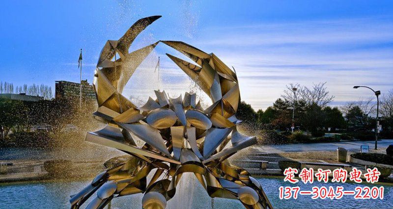 上海优美雅致的不锈钢螃蟹抽象雕塑