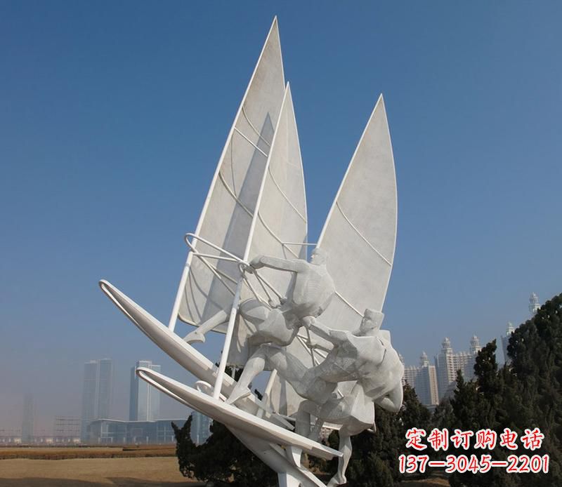 上海不锈钢帆船比赛运动雕塑