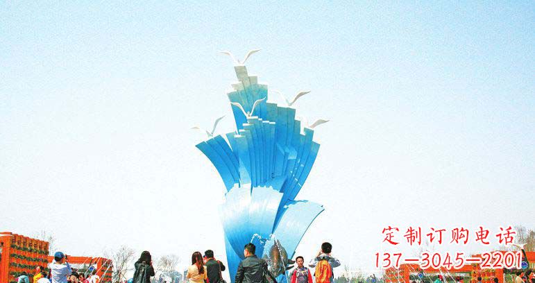 上海光彩熠熠的海鸥雕塑