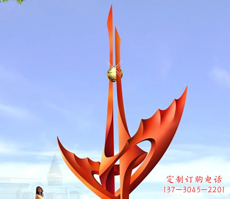 上海不锈钢火炬抽象雕塑