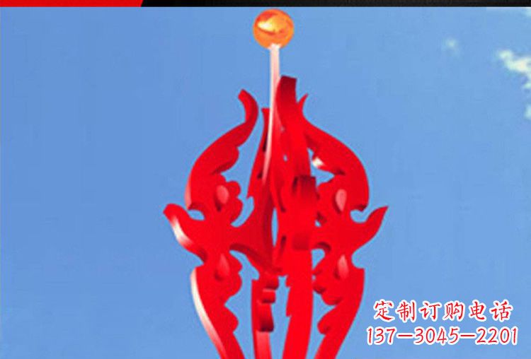 上海中领雕塑:唯美飘拂的不锈钢火苗雕塑
