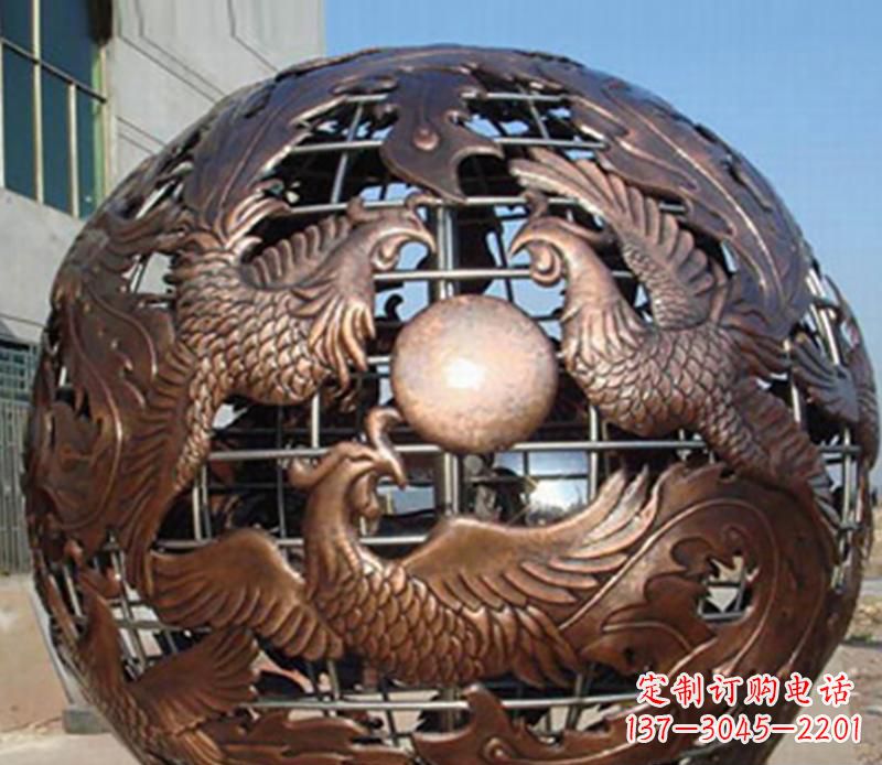 上海中领雕塑定制经典龙凤雕塑；