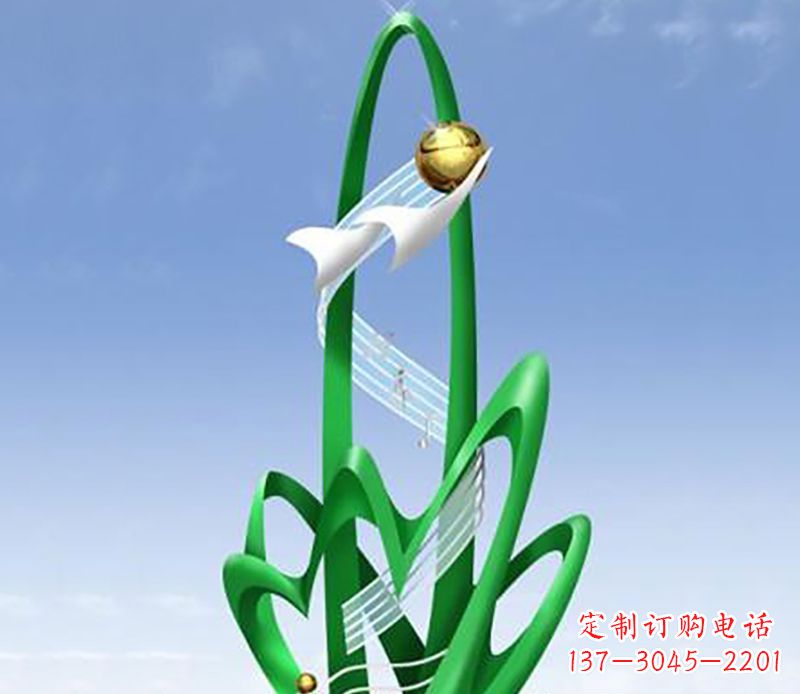 上海广场不锈钢树叶景观雕塑