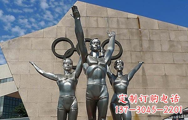 上海中领雕塑|不锈钢运动员雕塑