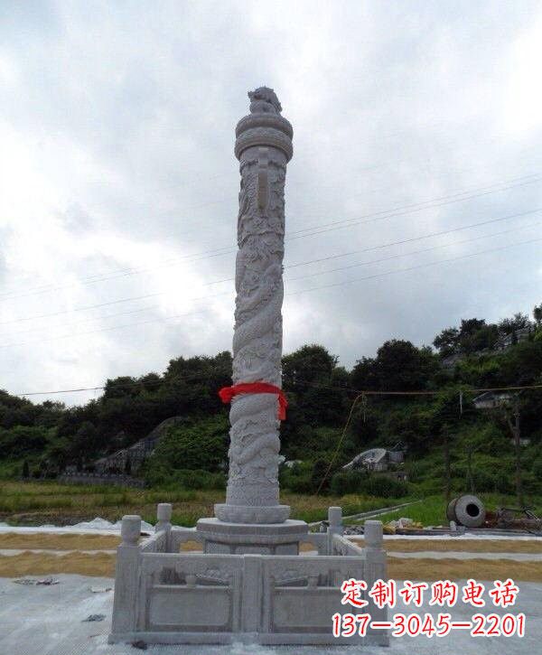 上海广场汉白玉华表雕塑
