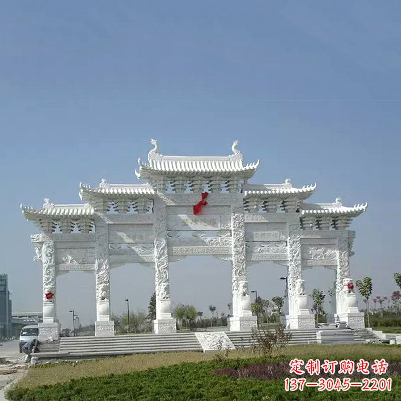 上海精美石牌坊雕塑,美化您的空间