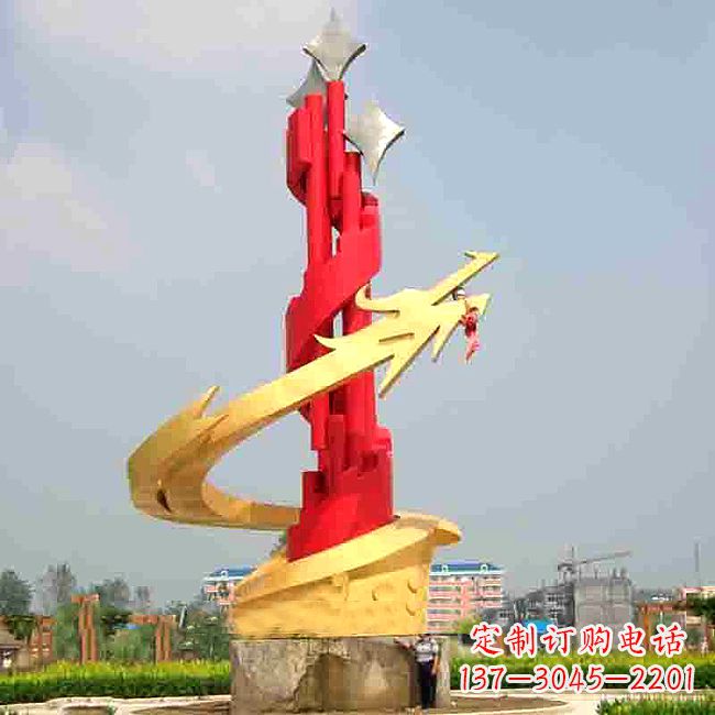 上海中领雕塑出品的活力龙形不锈钢雕塑