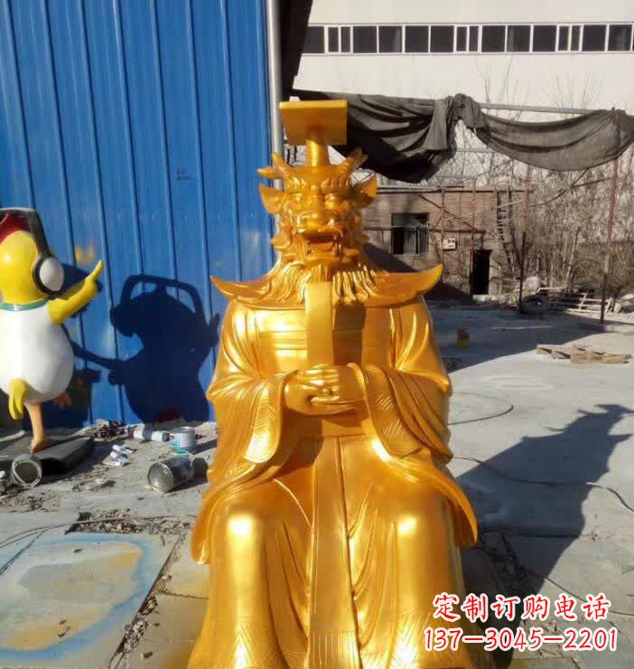 上海中领雕塑:精美龙王铜雕