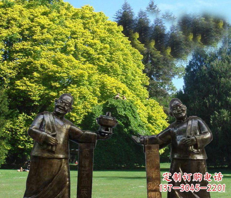 上海重庆火锅店小二小品人物雕塑