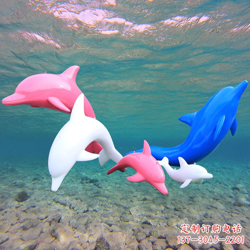 上海海豚玻璃钢彩绘雕塑–彰显唯美与深情