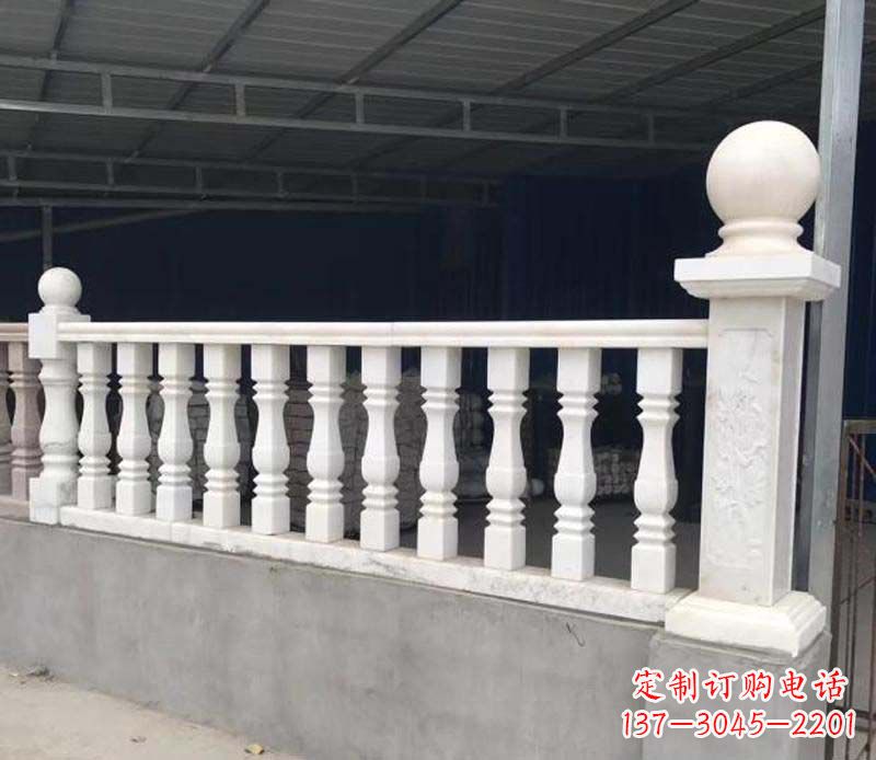 上海中领雕塑,汉白玉栏杆景观雕塑定制