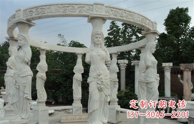 上海汉白玉欧式凉亭雕塑