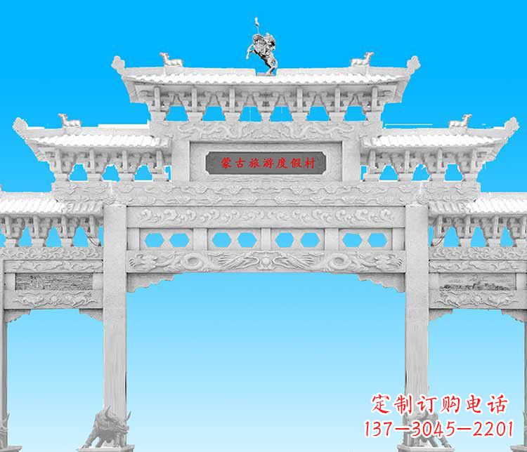 上海汉白玉牌楼雕塑