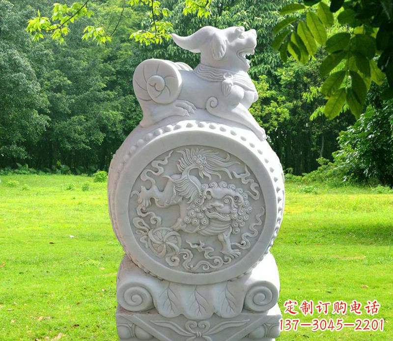 上海中领雕塑貔貅抱鼓石雕塑