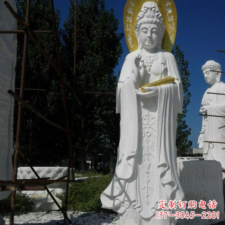 上海汉白玉石雕佛像石头观音