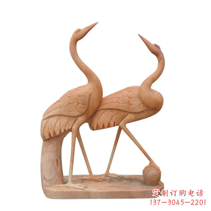 上海汉白玉花仙鹤雕塑,是来自中领雕塑的一件精…
