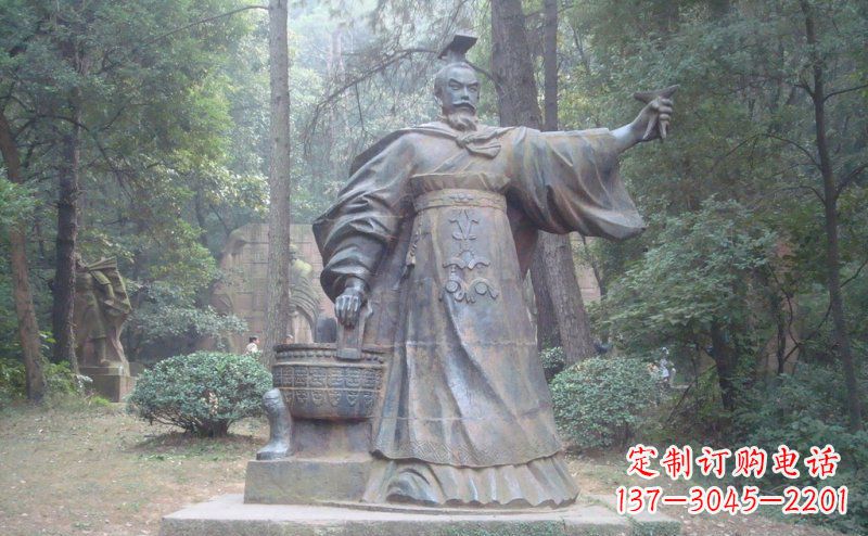 上海汉武帝古代名人铜雕