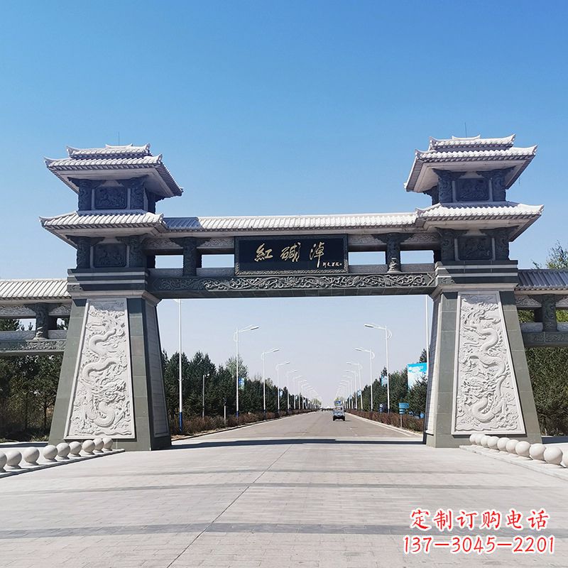 上海红碱淖景区石雕汉阙大门