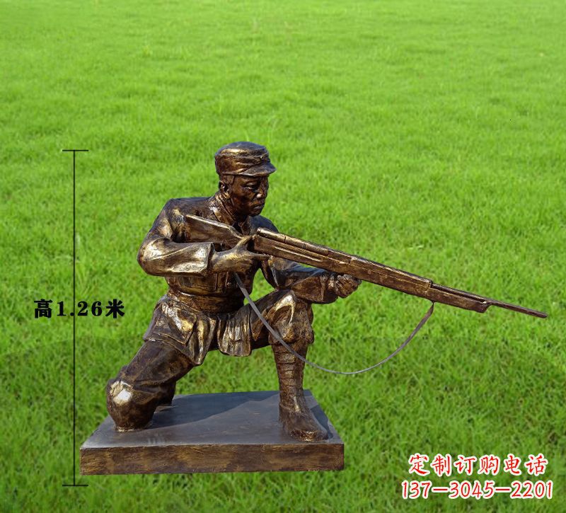 上海纪念红军铜像,精美文物雕塑