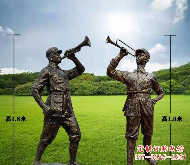 上海红色文化经典——红军铜雕